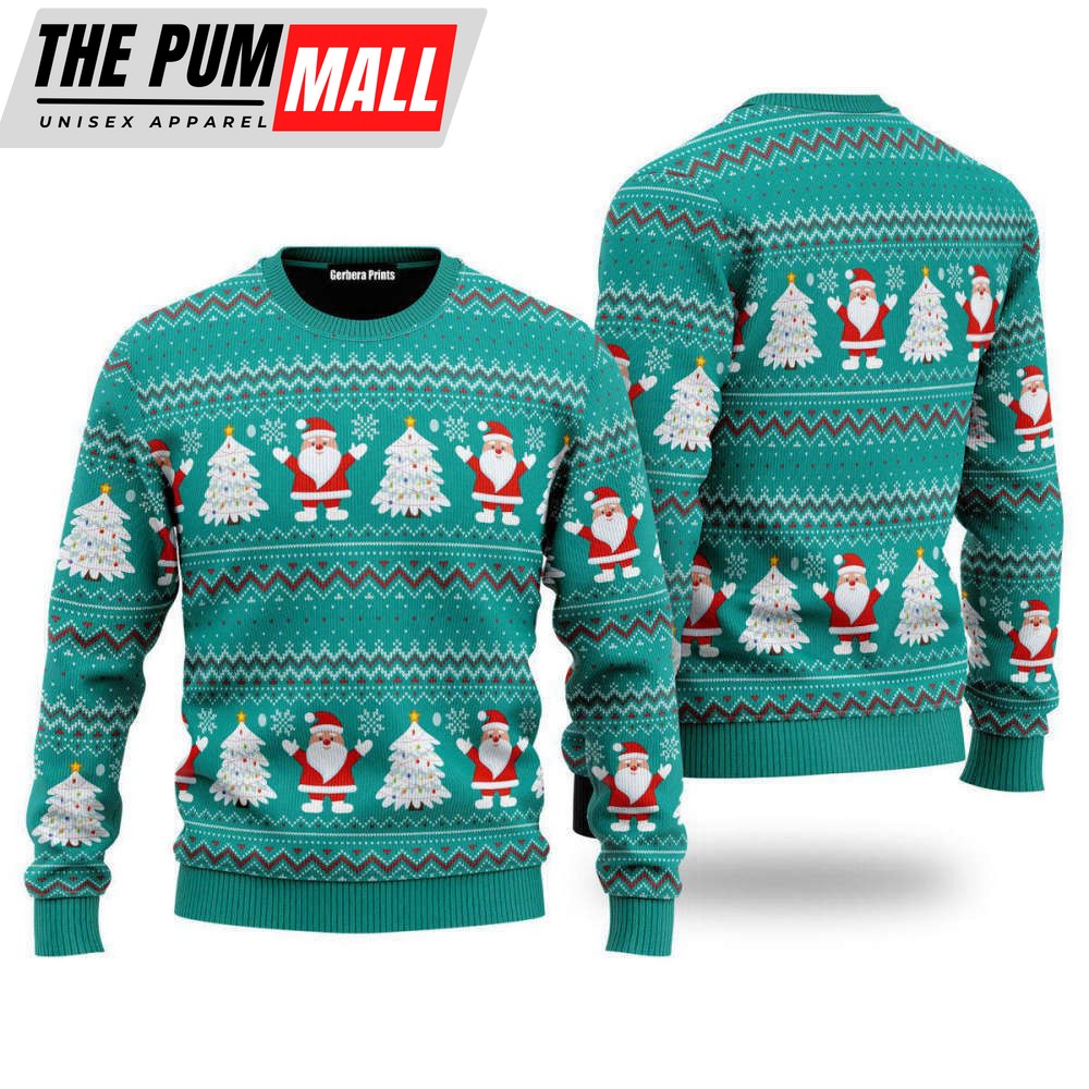 Spread Holiday Cheer with Santa Claus Ugly Christmas Sweater- Gift For Christmas