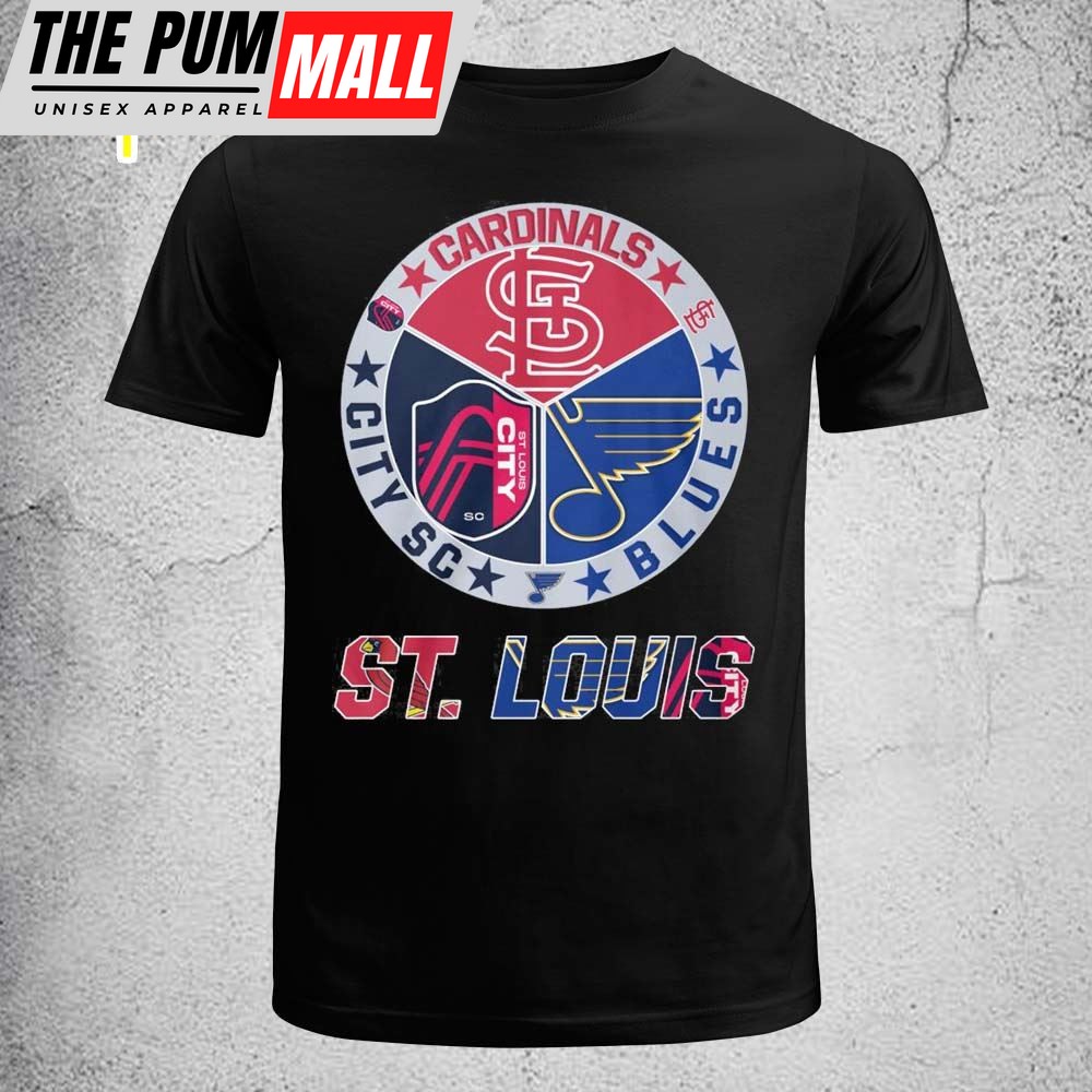 ST Louis Cardinals City SC And Blues T Shirt