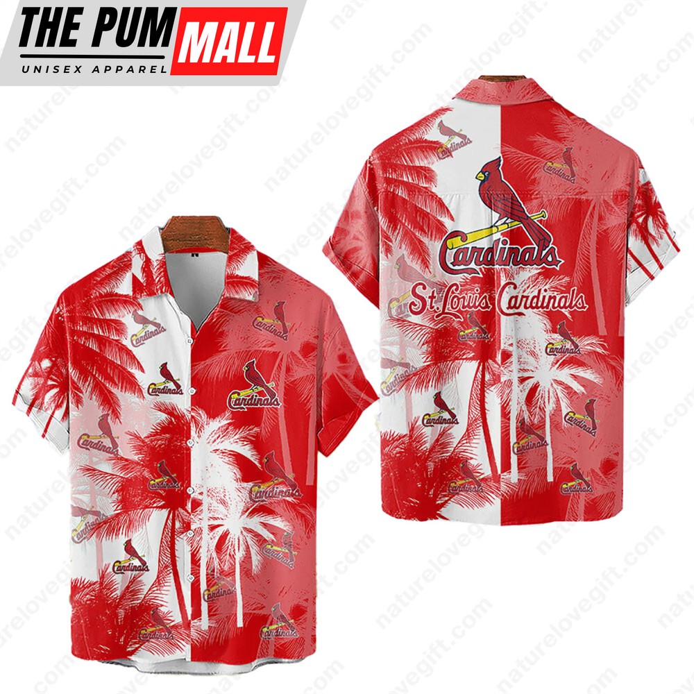 St. Louis Cardinals Tropical Palm Trees MLB Hawaiian Shirt