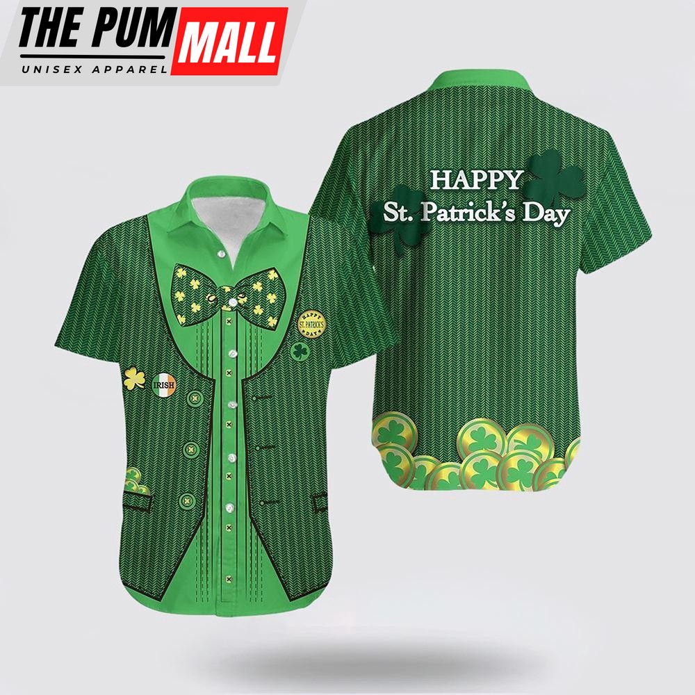 St. Patrick s Day Ireland Hawaiian Shirt Gile Special Style, St Patricks Day Shirts, Shamrock Hawaiian Shirt