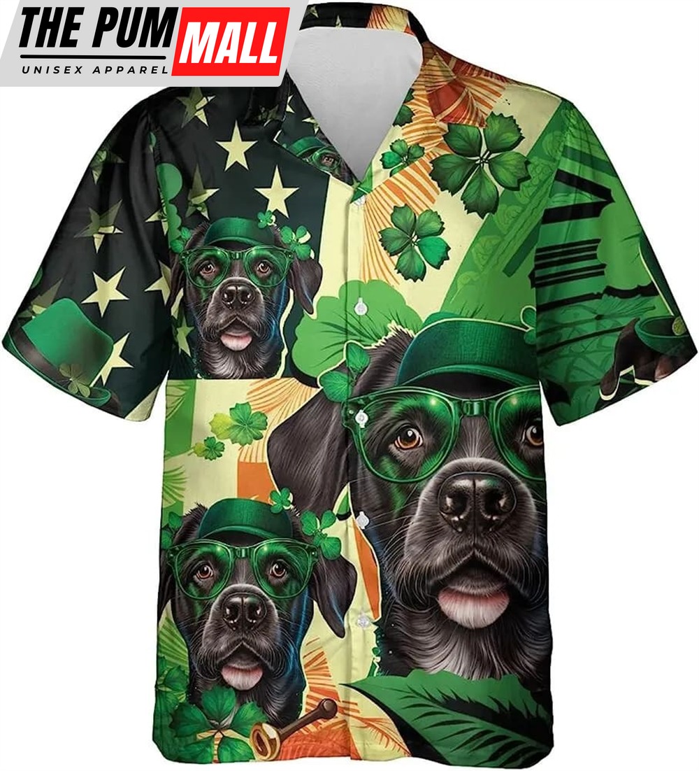 St Patricks Day Hawaiian Shirt, Funny Dog Patrick Day Hawaiian Shirt, Patrick Dog Hawaiian Aloha Shirt