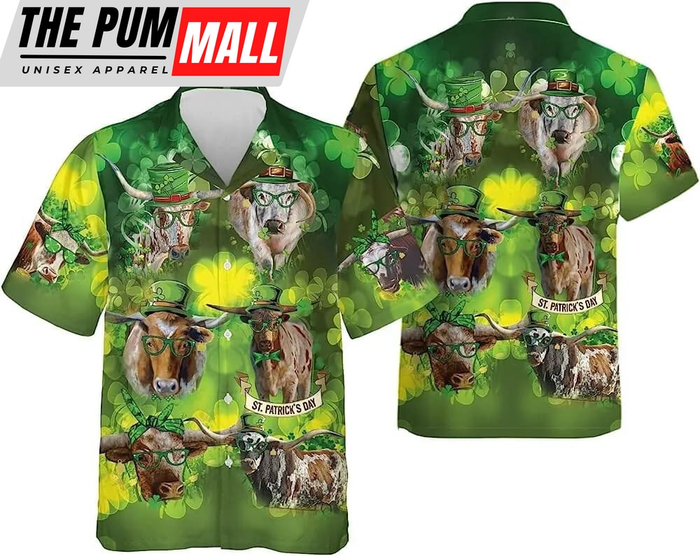 st-patricks-day-hawaiian-shirt-happy-patrick-cow-hawaiian-shirt-for-men-and-wom-f81nfty1 St Patricks Day Hawaiian Shirt, Happy Patrick Cow Hawaiian Shirt For Men And Women, Aloha Hawaiian Shirt Short Sleeve Hawaiian