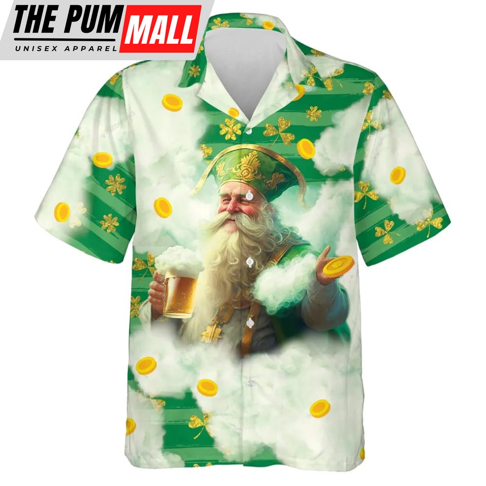 St Patricks Day Hawaiian Shirt, Happy Patrick Saint Drink Beer Hawaiian Shirts For Men