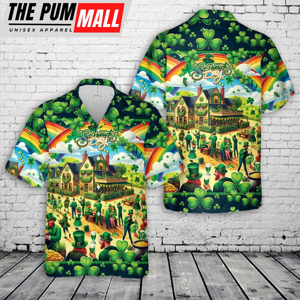 St Patrick’s Day Hawaiian Shirt, Shamrock Hawaiian Shirt