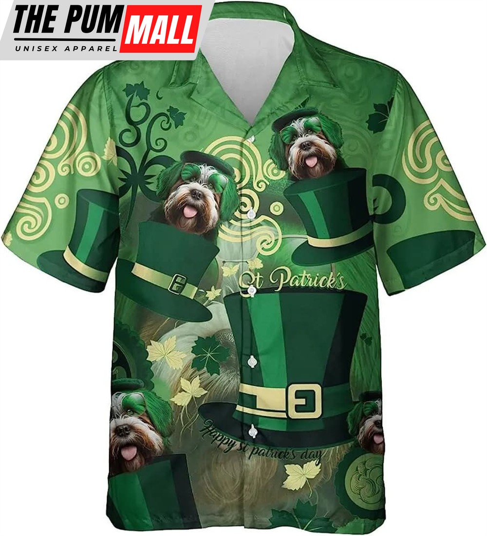 St Patricks Day Hawaiian Shirt, Shih Tzu Happy St. Patrick’s Day Hawaiian Shirt, Patrick Day Shirt