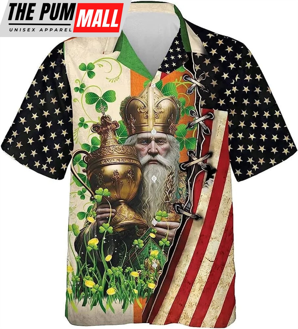 St Patricks Day Hawaiian Shirt, St. Patrick Stripe Star Hawaiian Shirt, St. Patrick’s Day Aloha Shirt