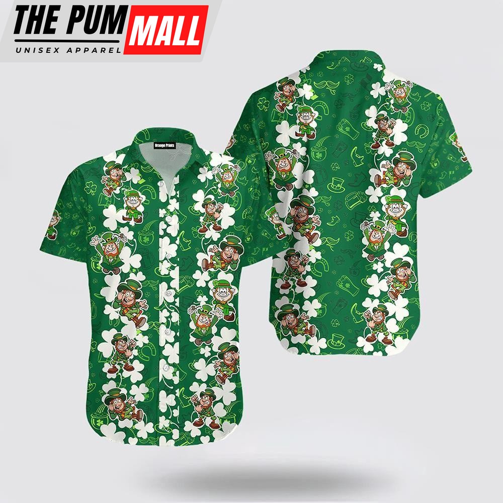 St Patricks Day Hawaiian Shirts, Shamrock Hawaiian Shirt