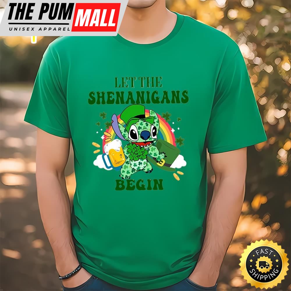 St. Patricks Day Lilo And Stitch Shirt, Stitch Happy St…