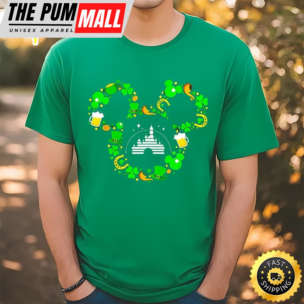 St Patricks Day Mickey Mouse Disney Castle Shirt