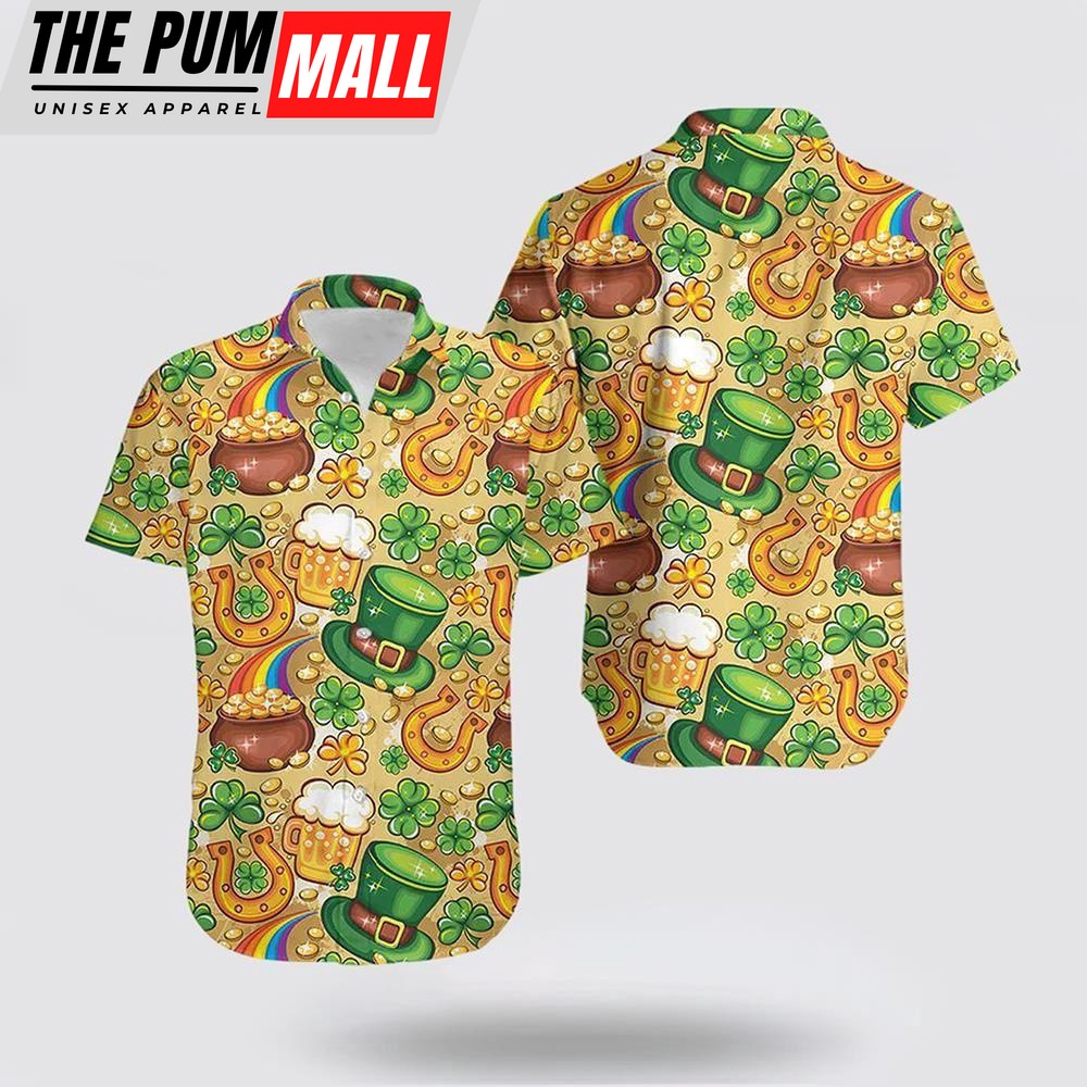 St Patrick’s Day No1 Hawaiian Shirt, St Patricks Day Shirts, Shamrock Hawaiian Shirt