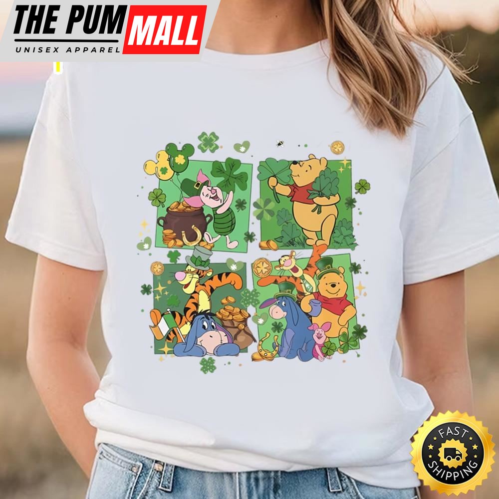St Patricks Day Pooh And Friends Shirt, Winnie The Pooh Happy…