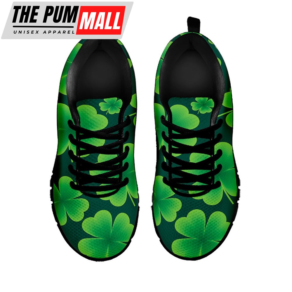 st-patricks-day-shoes-four-leaf-clover-st-patricks-day-print-black-running-s-6whr64ez St Patrick’s Day Shoes, Four-Leaf Clover St. Patrick’s Day Print Black Running Shoes, St Patrick’s Day Sneakers