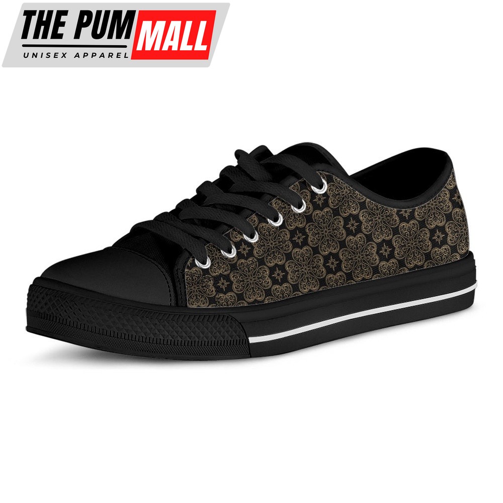 st-patricks-day-shoes-gold-clover-st-patricks-day-print-black-low-top-shoes-zvbfzb5e St Patrick’s Day Shoes, Gold Clover St. Patrick’s Day Print Black Low Top Shoes, St Patrick’s Day Sneakers