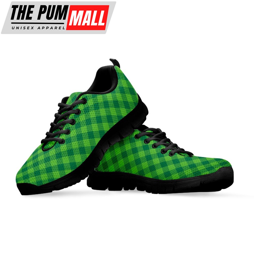 st-patricks-day-shoes-green-plaid-saint-patricks-day-print-black-running-shoe-wpg5ffsx St Patrick’s Day Shoes, Green Plaid Saint Patrick’s Day Print Black Running Shoes, St Patrick’s Day Sneakers