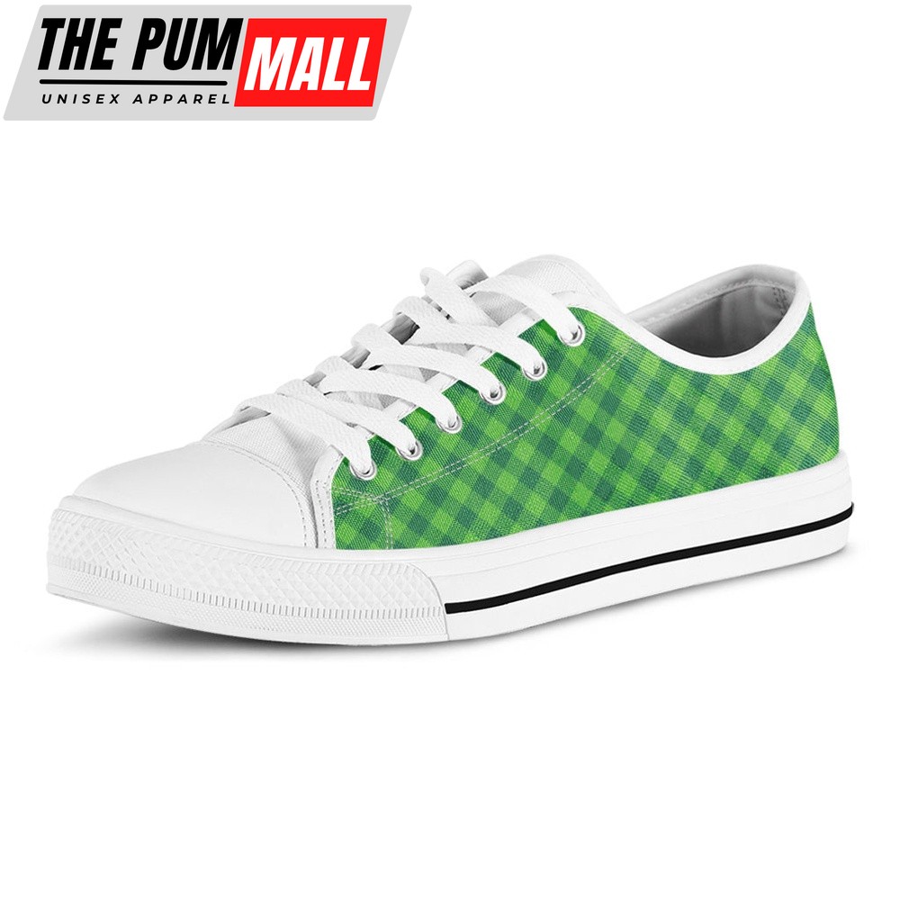 st-patricks-day-shoes-green-st-patricks-day-plaid-print-white-low-top-shoes-vde86iyi St Patrick’s Day Shoes, Green St. Patrick’s Day Plaid Print White Low Top Shoes, St Patrick’s Day Sneakers