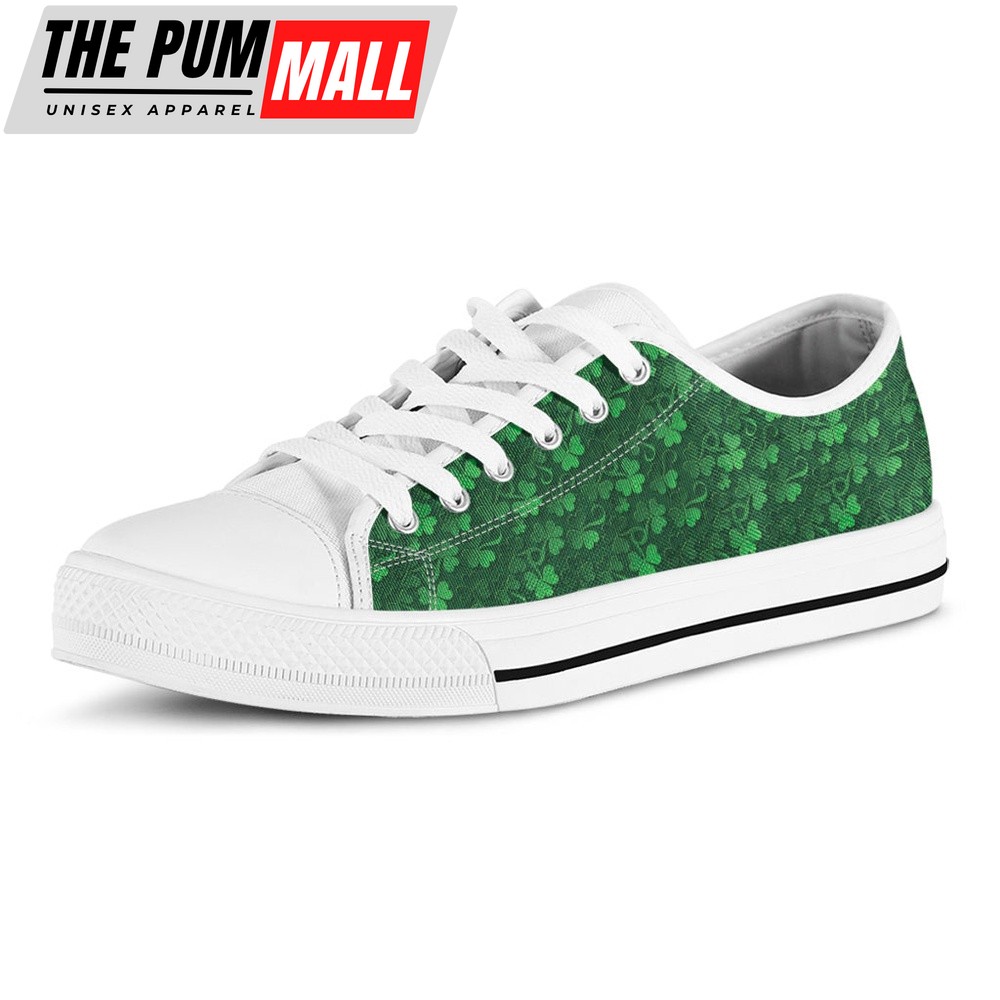 st-patricks-day-shoes-irish-leaf-st-patricks-day-print-white-low-top-shoes-ff9h0l54 St Patrick’s Day Shoes, Irish Leaf St. Patrick’s Day Print White Low Top Shoes, St Patrick’s Day Sneakers