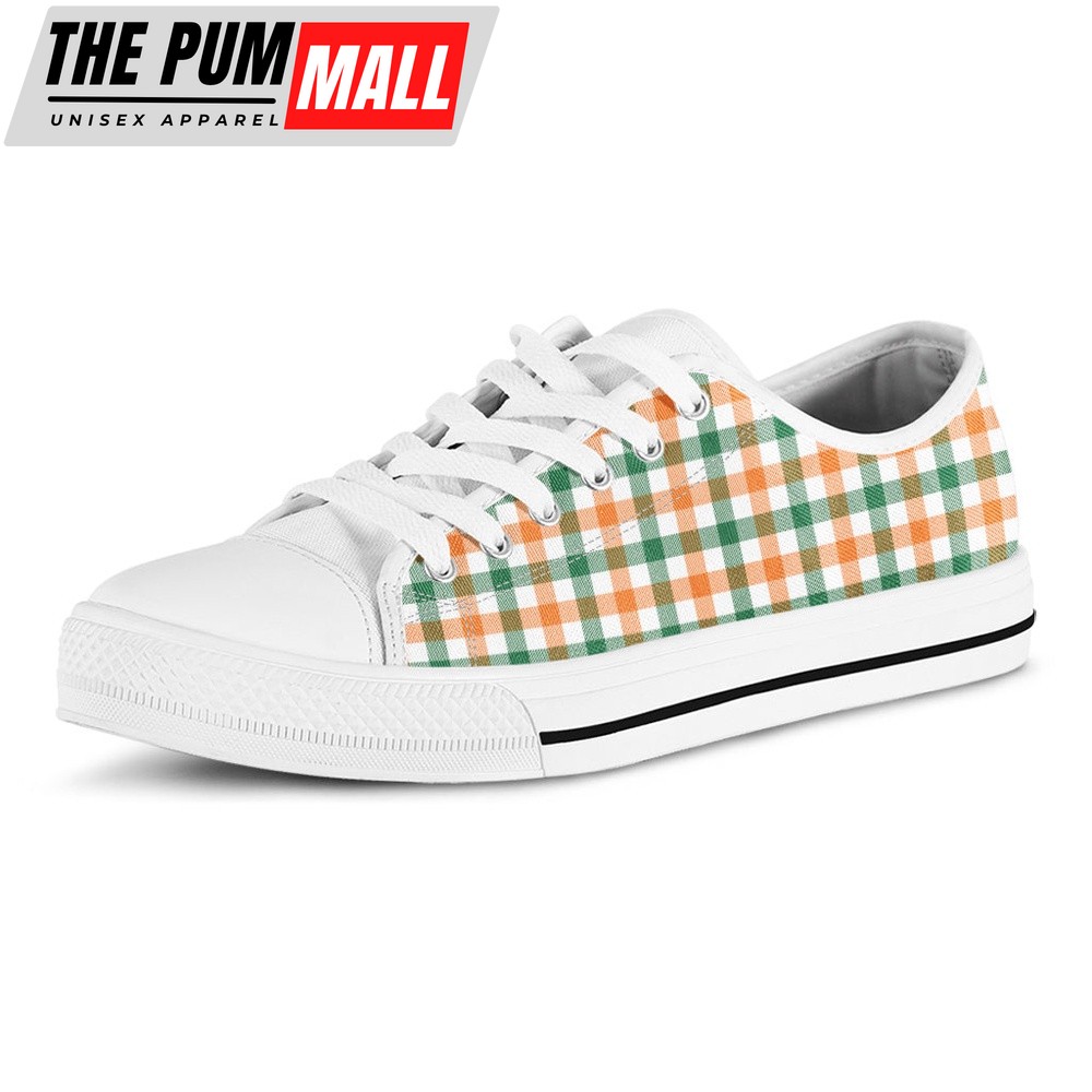 st-patricks-day-shoes-irish-plaid-st-patricks-day-print-white-low-top-shoes-f6o9419c St Patrick’s Day Shoes, Irish Plaid St. Patrick’s Day Print White Low Top Shoes, St Patrick’s Day Sneakers