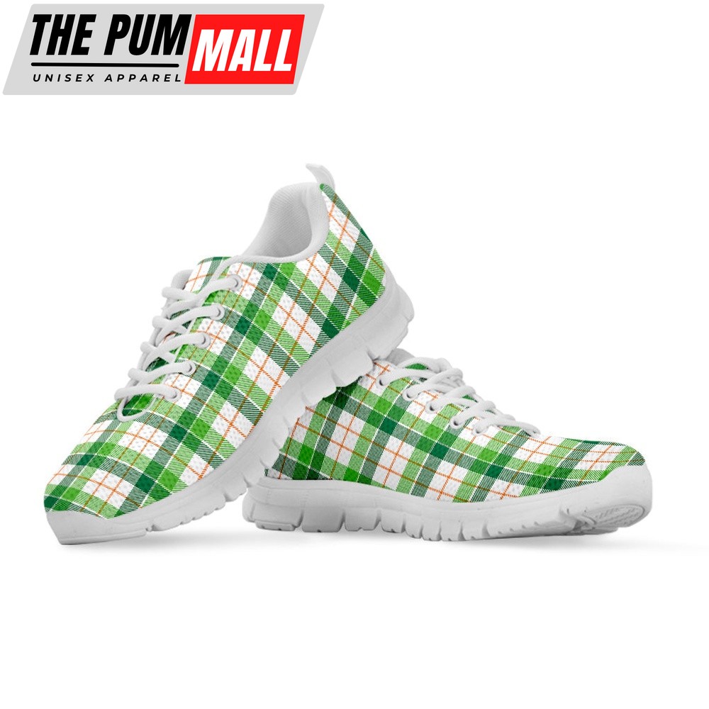st-patricks-day-shoes-irish-st-patricks-day-tartan-print-white-running-shoes-ggjx3x3e St Patrick’s Day Shoes, Irish St. Patrick’s Day Tartan Print White Running Shoes, St Patrick’s Day Sneakers