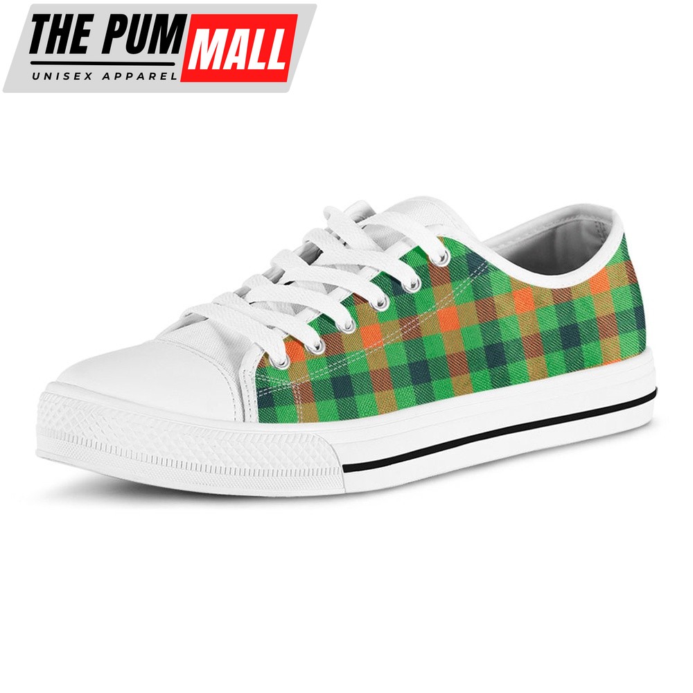 st-patricks-day-shoes-saint-patricks-day-buffalo-plaid-print-white-low-top-sh-p0c5advu St Patrick’s Day Shoes, Saint Patrick’s Day Buffalo Plaid Print White Low Top Shoes, St Patrick’s Day Sneakers