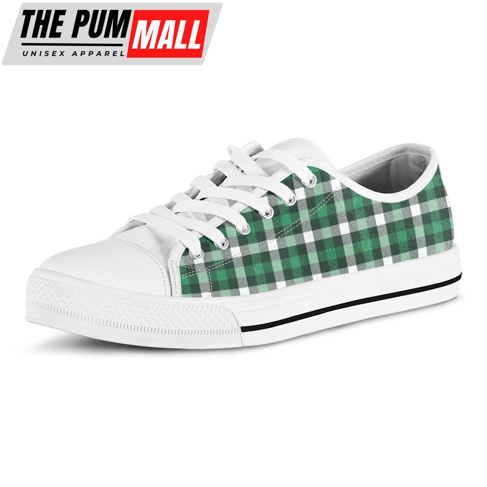 st-patricks-day-shoes-saint-patricks-day-stewart-plaid-print-white-low-top-sh-tzg54a3a St Patrick’s Day Shoes, Saint Patrick’s Day Stewart Plaid Print White Low Top Shoes, St Patrick’s Day Sneakers