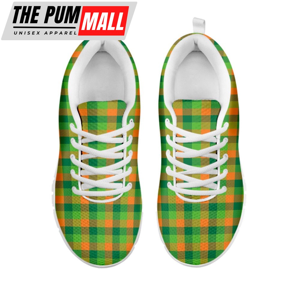 st-patricks-day-shoes-shamrock-plaid-st-patricks-day-print-white-running-sho-53wdjjtr St Patrick’s Day Shoes, Shamrock Plaid St. Patrick’s Day Print White Running Shoes, St Patrick’s Day Sneakers