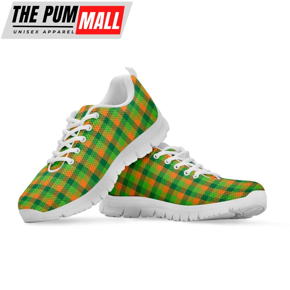 st-patricks-day-shoes-shamrock-plaid-st-patricks-day-print-white-running-sho-53wdjjtr St Patrick’s Day Shoes, Shamrock Plaid St. Patrick’s Day Print White Running Shoes, St Patrick’s Day Sneakers