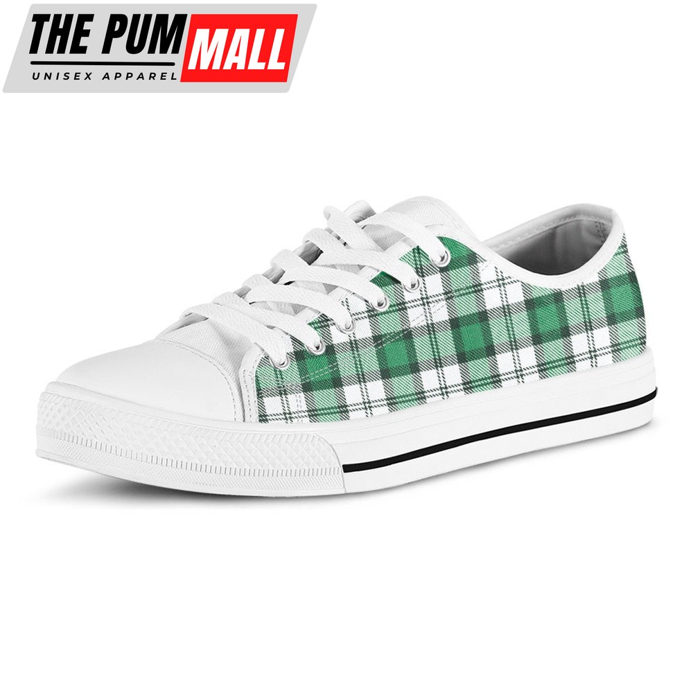 st-patricks-day-shoes-shamrock-st-patricks-day-tartan-print-white-low-top-sh-sypbkmg5 St Patrick’s Day Shoes, Shamrock St. Patrick’s Day Tartan Print White Low Top Shoes, St Patrick’s Day Sneakers