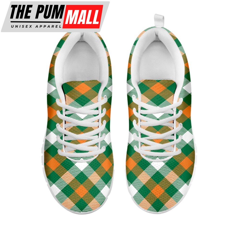 st-patricks-day-shoes-st-patricks-day-plaid-pattern-print-white-running-shoe-6bsve3p8 St Patrick’s Day Shoes, St. Patrick’s Day Plaid Pattern Print White Running Shoes, St Patrick’s Day Sneakers