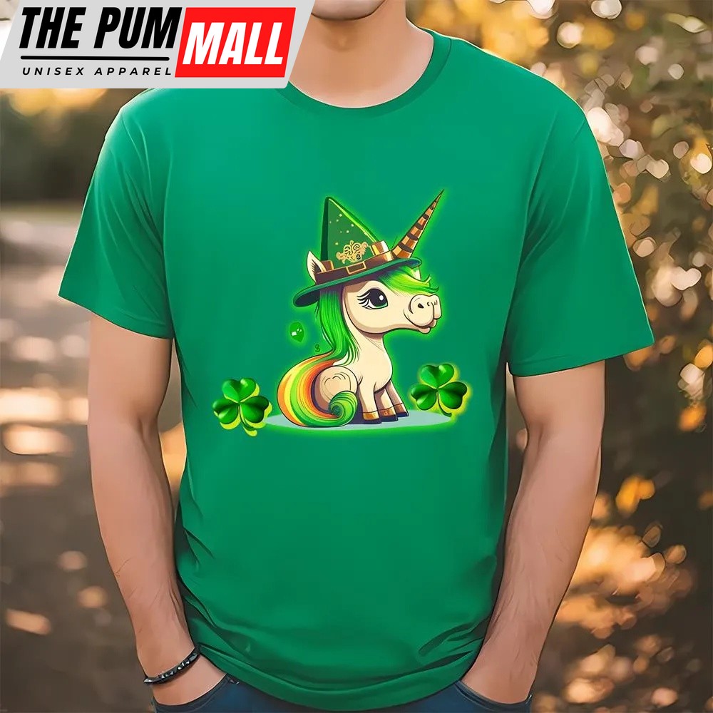 St Patricks Day T Shirt, Cute And Funny St Patrick’s Day Unicorn Design Lepricorn T-shirt, Funny St Patricks Day Shirts