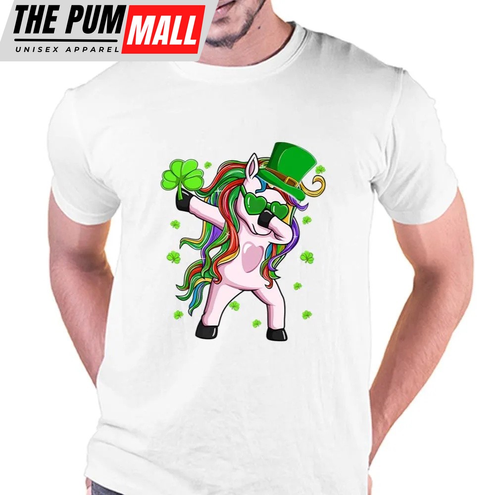 St Patricks Day T Shirt, Dabbing Lepricorn Irish Unicorn St Patricks Day T-Shirt, Funny St Patricks Day Shirts