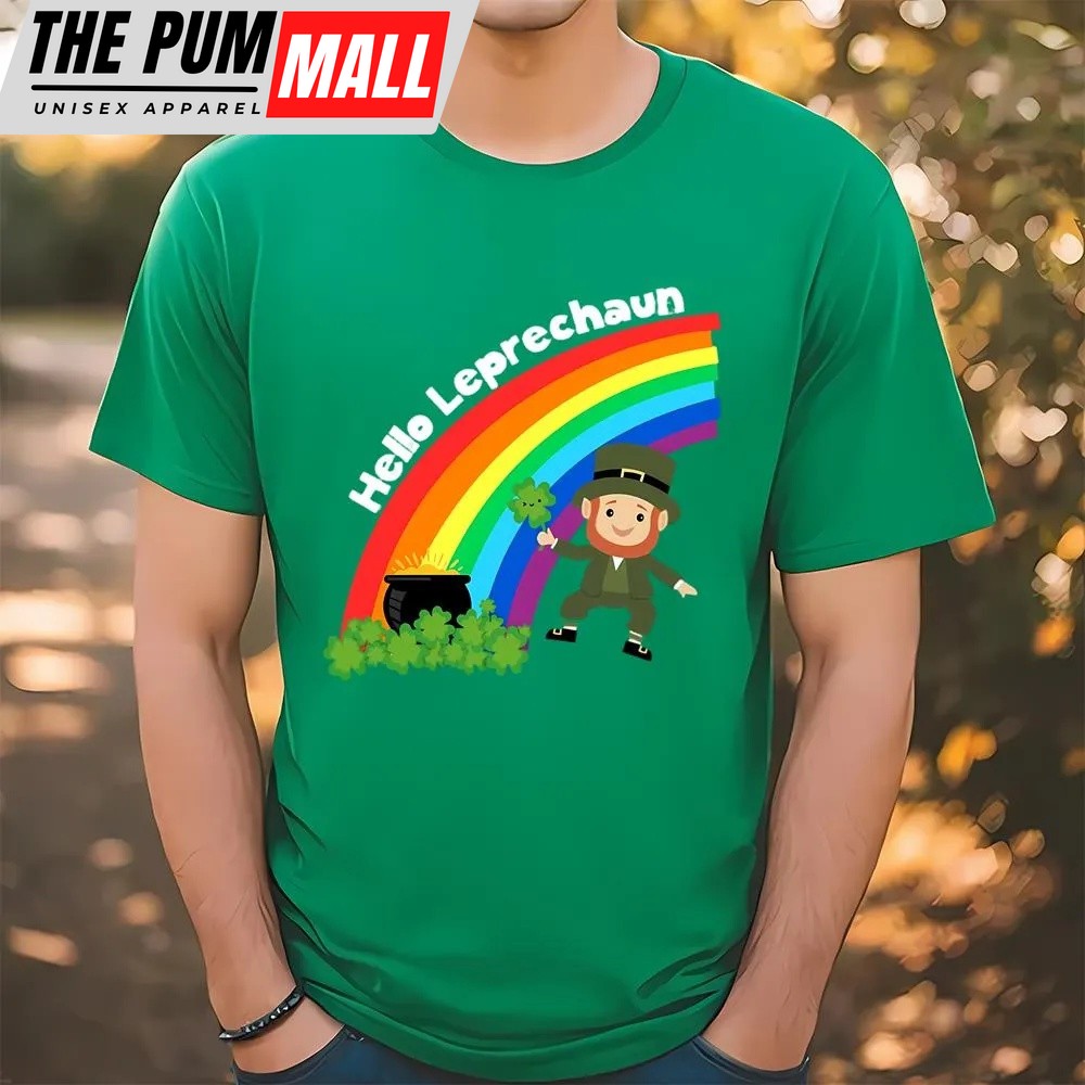 St Patricks Day T Shirt, Hello Leprechaun St Patrick’s Day T-Shirt, Funny St Patricks Day Shirts