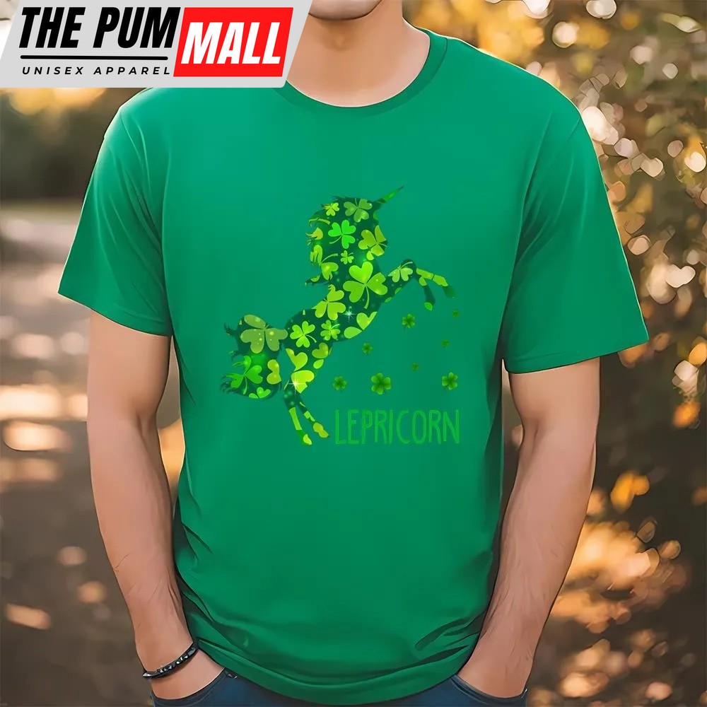 St Patricks Day T Shirt, Lepricorn Leprechaun Unicorn T-Shirt, Funny St Patricks Day Shirts