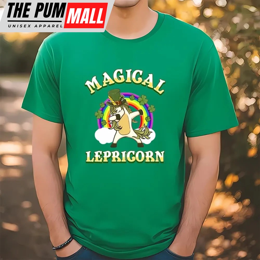 St Patricks Day T Shirt, Magical Lepricorn Dabbing For St Patrick’s Day T-shirt, Funny St Patricks Day Shirts