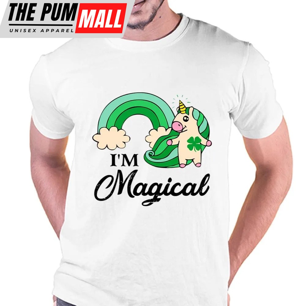 St Patricks Day T Shirt, Magical Rainbow Unicorn St Patricks Day T-Shirt, Funny St Patricks Day Shirts