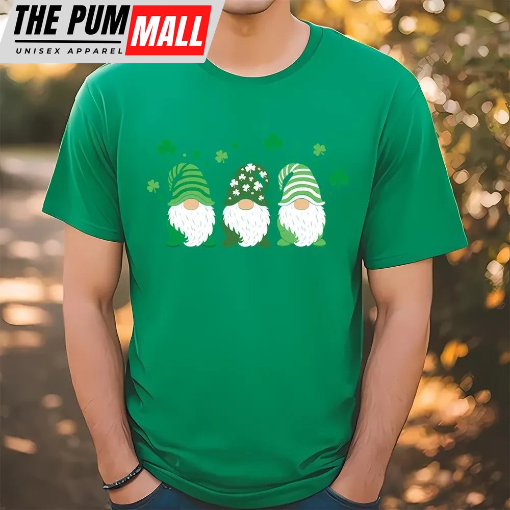 St Patricks Day T Shirt, St. Patricks Day Gift Cute Gnomes T-Shirt, Funny St Patricks Day Shirts