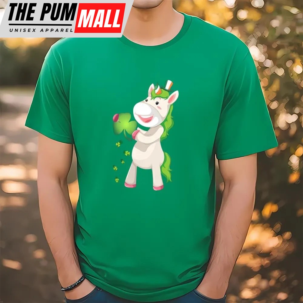 St Patricks Day T Shirt, St Patricks Day Girls Dabbing Unicorn Leprechaun Lepricorn T-Shirt, Funny St Patricks Day Shirts