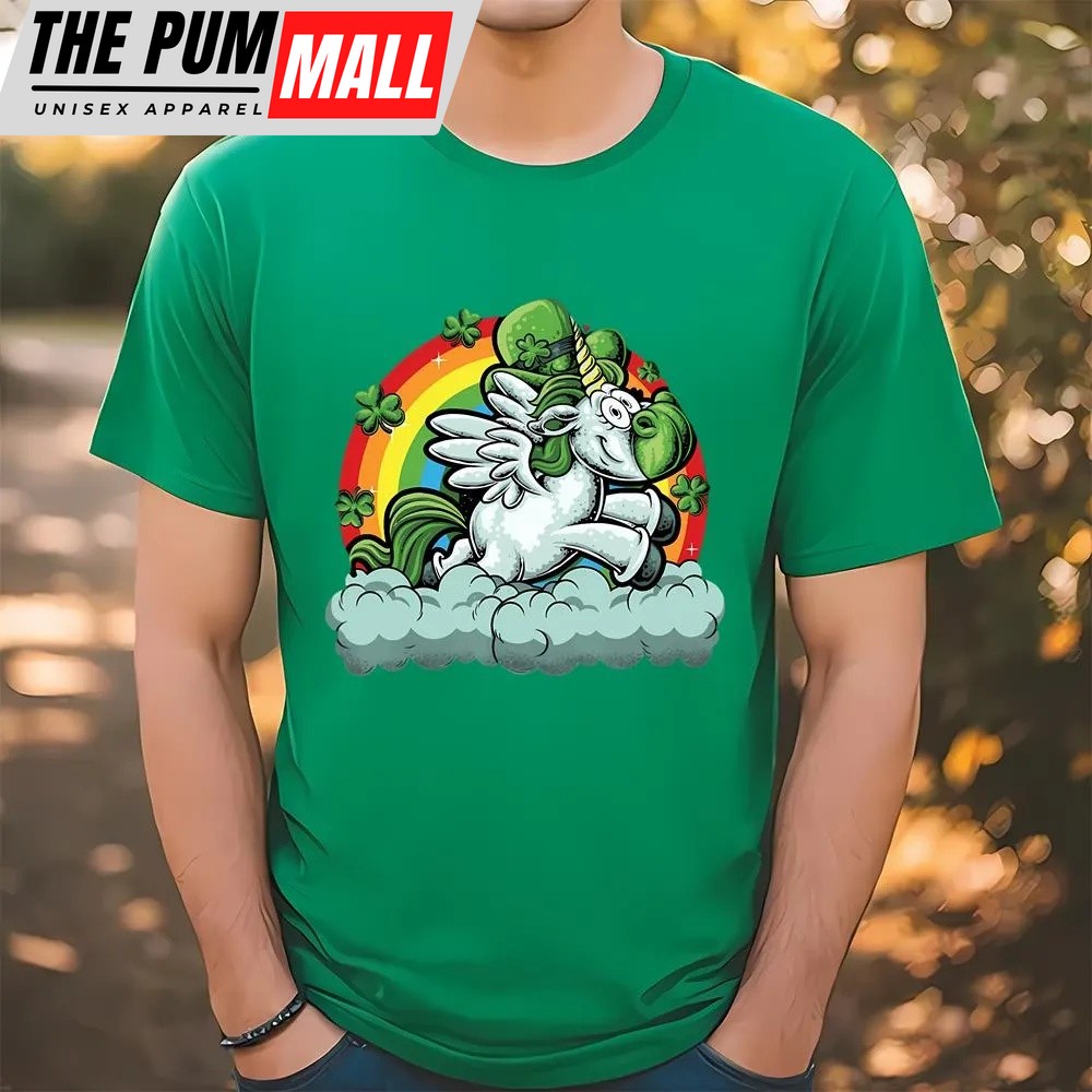 St Patricks Day T Shirt, St Patricks Day Unicorn Unicorn Luck Funny T-Shirt, Funny St Patricks Day Shirts