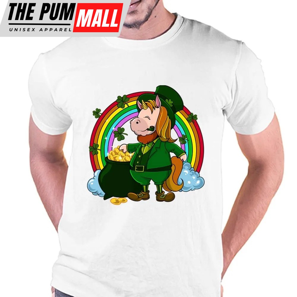 St Patricks Day T Shirt, Unicorn Leprechaun St Patricks Unicorn T-Shirt, Funny St Patricks Day Shirts