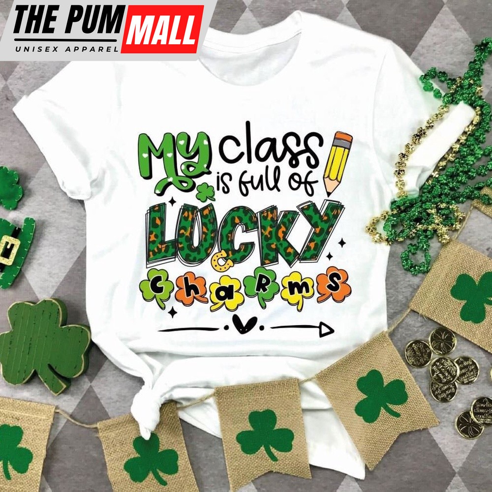 St. Patrick’s Day Teacher Shirt, Teacher Gift, Lucky Teacher Tshirt, Funny St Patricks Teacher Tee, Lucky Charms Shirt