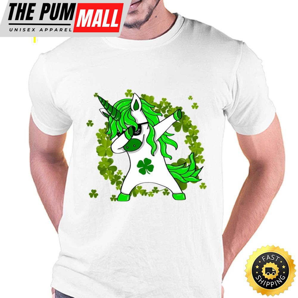 St Patricks Day Unicorn Dabbing T-Shirt