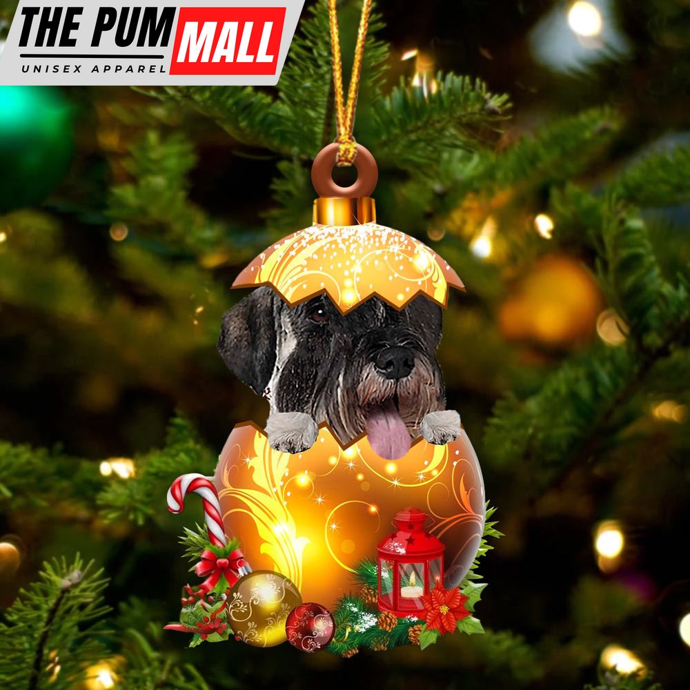 Standard Schnauzer In Golden Egg Christmas Ornament – Car Ornament – Unique Dog Gifts For Owners Limited Edition