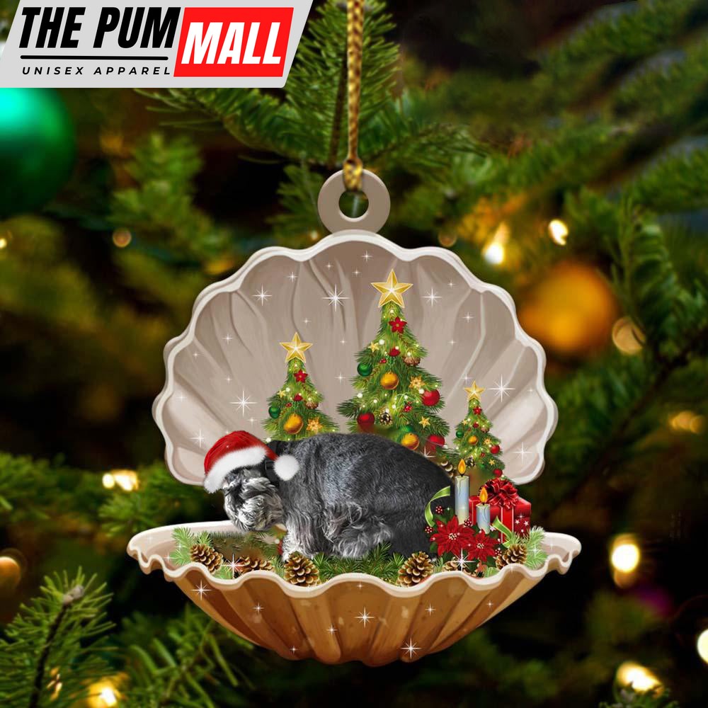 Standard Schnauzer – Sleeping Pearl in Christmas Two Sided Ornament – Christmas Ornaments For Dog Lovers Limited Edition