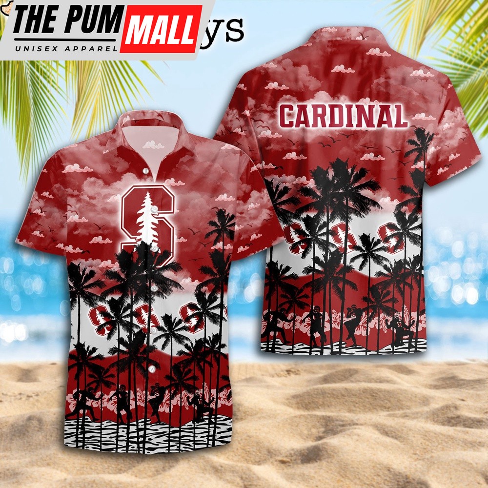 Stanford Cardinal Palms Tree Hawaiian Shirt
