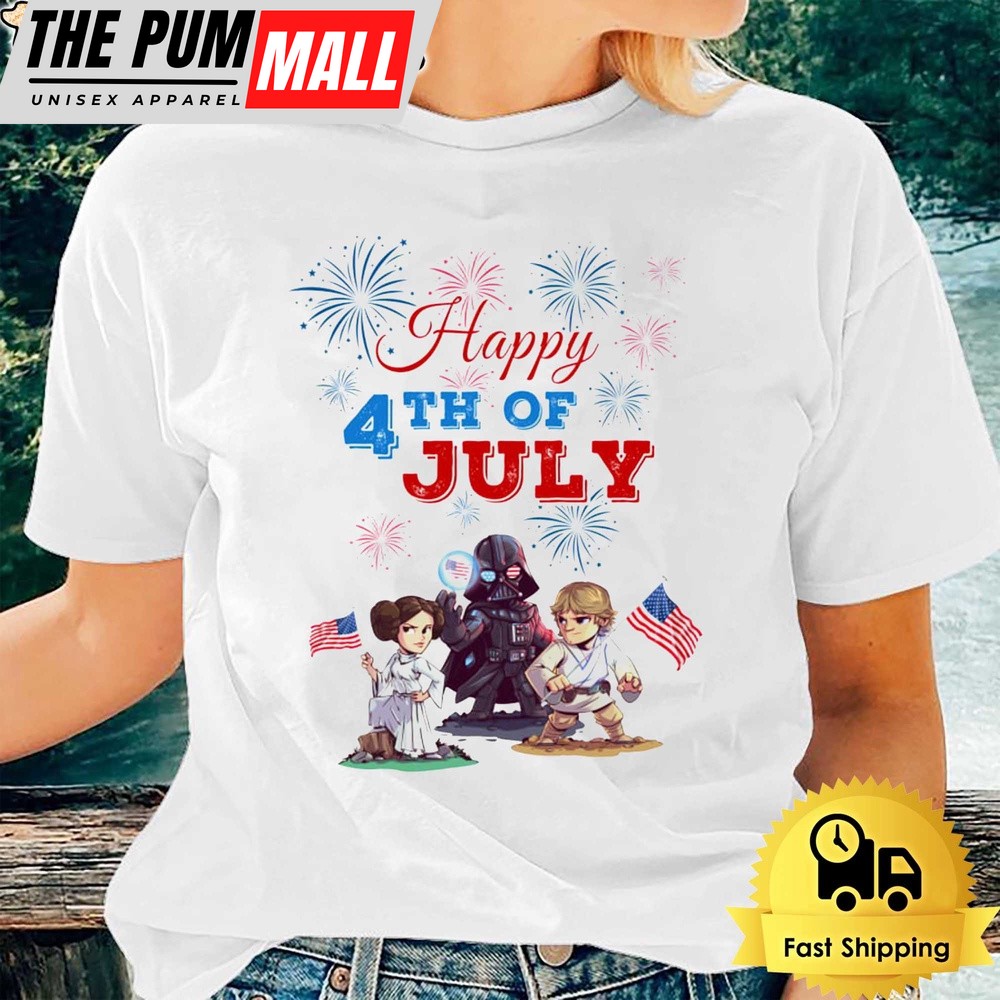 Star Wars American Flag 4th Of July Unisex T-Shirt