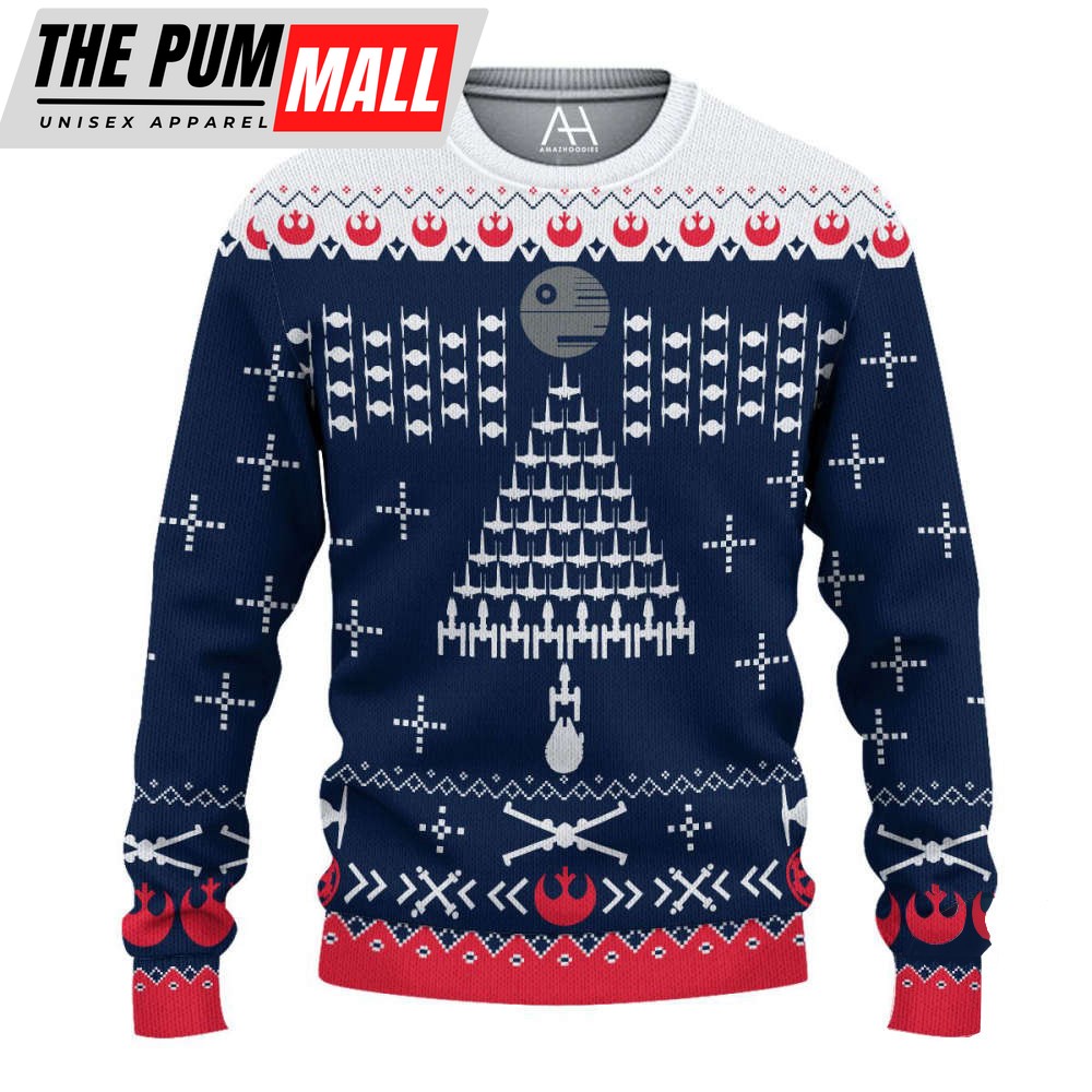 Star Wars Christmas Tree Ugly Christmas Sweater, Gift For Christmas
