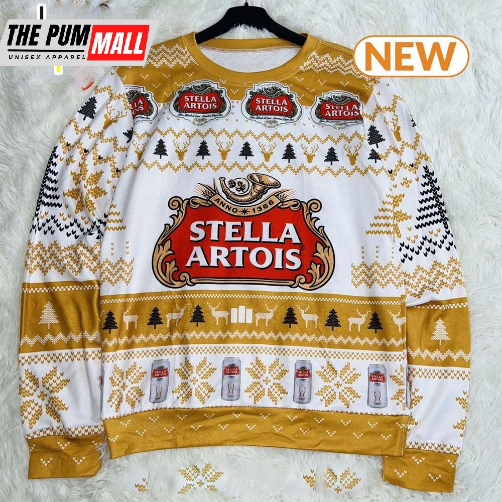 Stella Artois Beer Logo Ugly Christmas Sweater Shirt, Sweatshirt