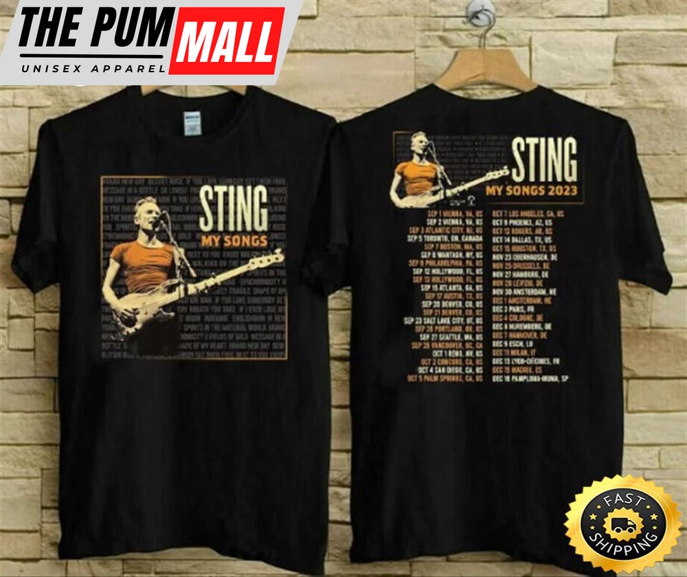 Sting My Songs 2023 Tour T-Shirt Sting Concert 2023 T-Shirt