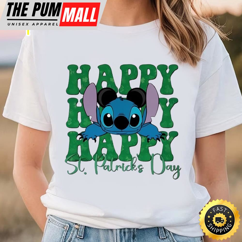 Stitch Happy St Patricks Day Shirt, Disney Stitch Lucky Shirt