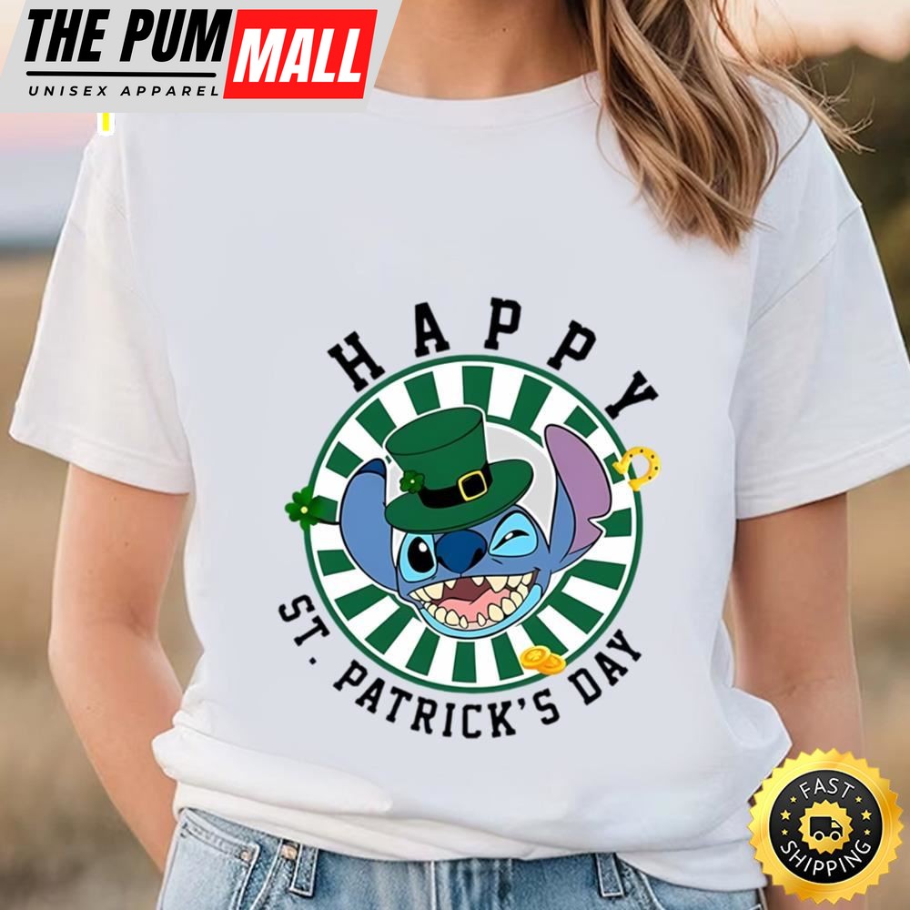 Stitch Saint Patricks Day Shirt Stitch Shamrock Shirt Disney…