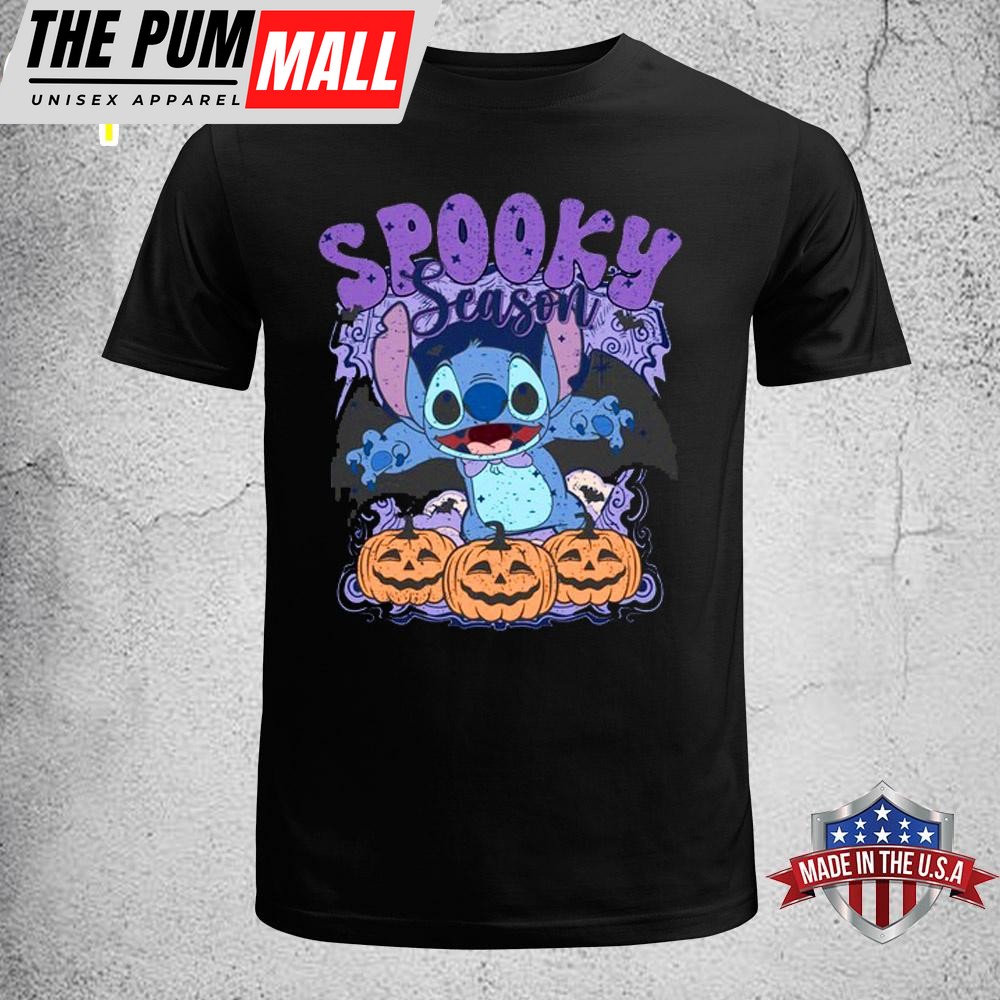 Stitch Spooky Season Pumpkin Halloween Unisex T-Shirt